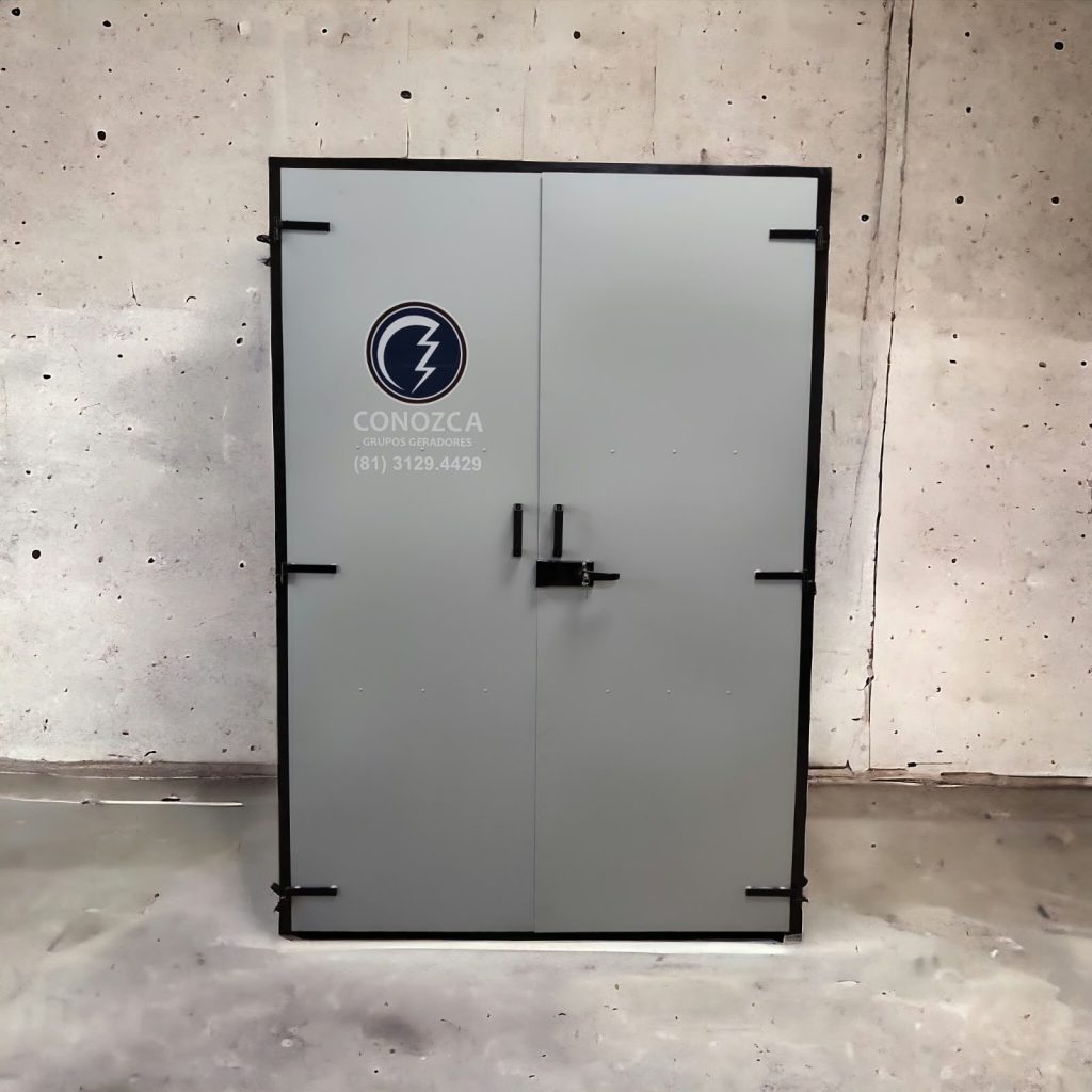 Porta acústica de folha dupla